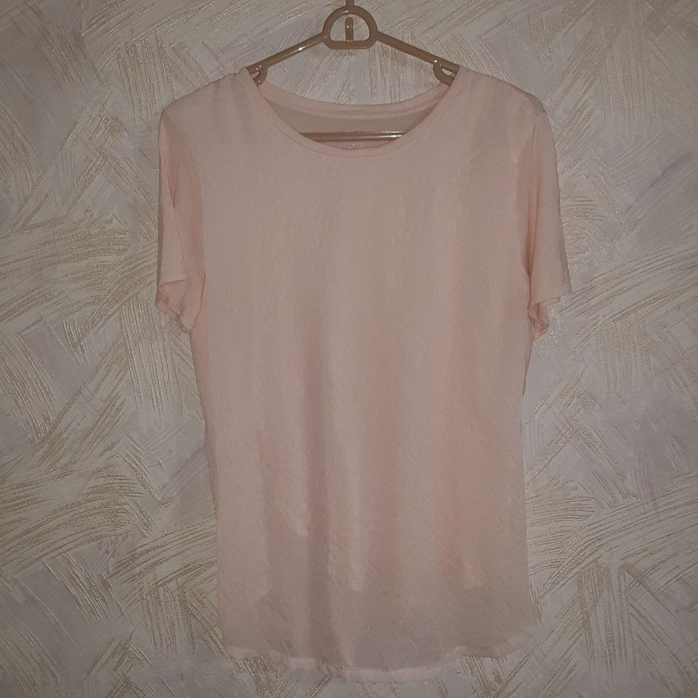 Apt. 9 Top L size Womens Peach with Slip EUC Shirt